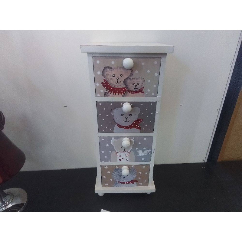 COFFRET 4 TIROIRS OURSONS