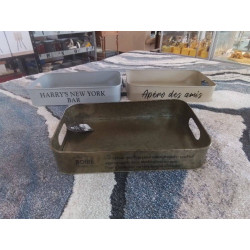 PLATEAU EN METAL 40X25X7.5