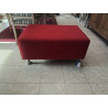 POUF TISSU ROUGE 