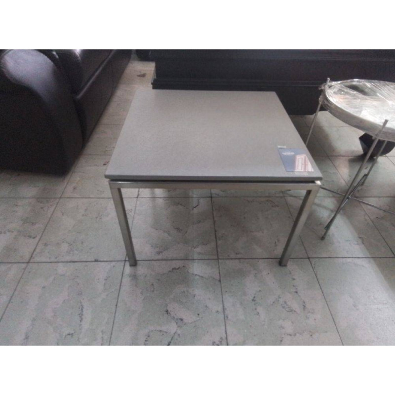 BOUT DE CANAPÉ ALU ET DESSUS EN PIERRE