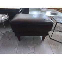 REPOSE PIEDS CUIR BRUN