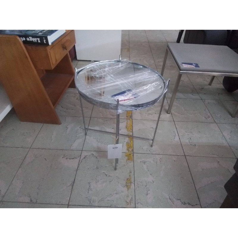 TABLE D APPOINT RONDE MIROIR 