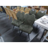 SERIE DE 4 CHAISES TISSU OLIVE
