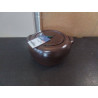 PLAT COUVERT CERAMIQUE BRUNE