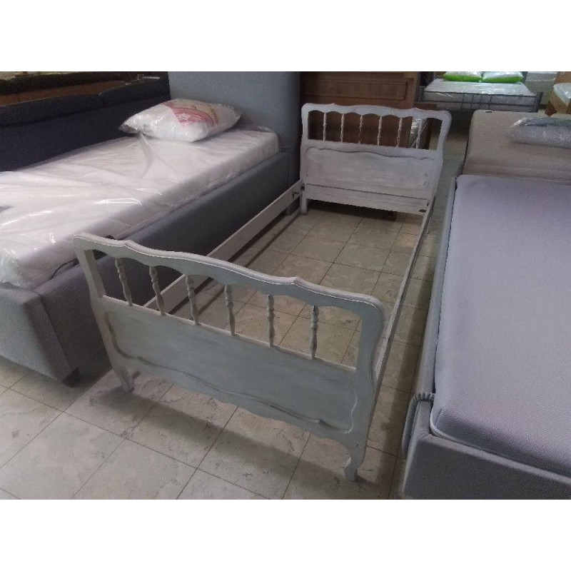 CADRE DE LIT 090X200 STYLE BRETON PATINE