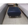 SALON 3+2+ POUF CUIR BLEU