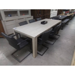 TABLE RECTANGULAIRE CHENE CLAIR 200X90  AVEC ALLONGE 