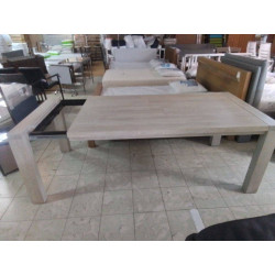 TABLE RECTANGULAIRE CHENE CLAIR 200X90  AVEC ALLONGE 