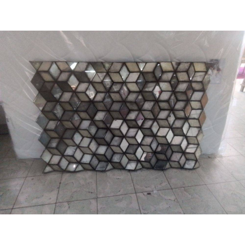 MIROIR HOMMAGE A VASARELY 144X93 OLIVIER DE SCHRIJVER