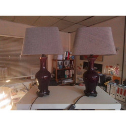 PAIRE DE LAMPES CERAMIQUE...