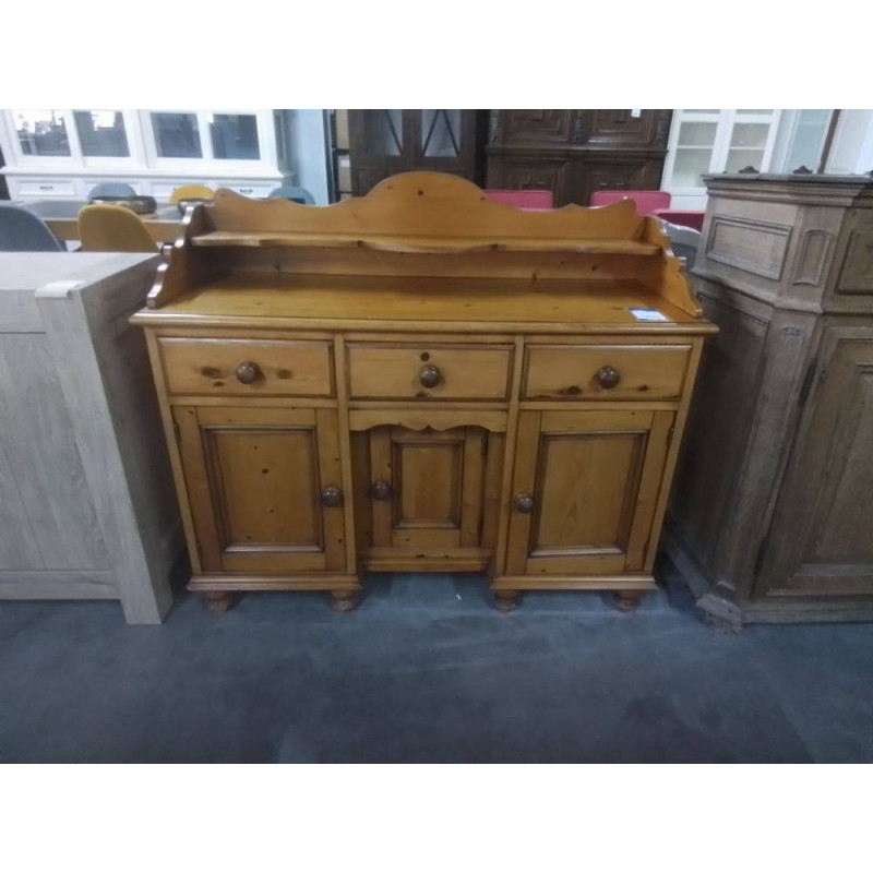 BUFFET BAS EN PIN MASSIF 3 PORTES / 3 TIROIRS