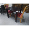 TABLE DE CUISINE BOIS FONCE