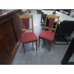 CHAISES EN PIN ASSISE TISSU...