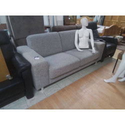 CANAPE 2 PLACES TISSU GRIS