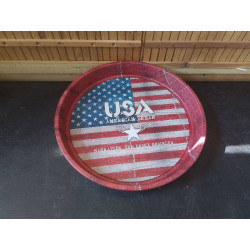 PLATEAU ROND EN METAL