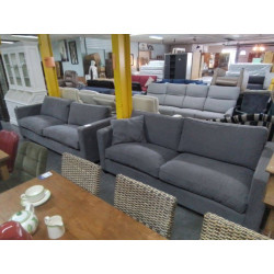 SALON 3+2 TISSU GRIS