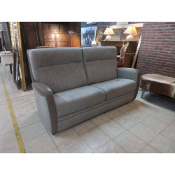 CANAPE 2 PLACES TISSU GRIS 