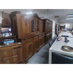 VAISSELIER 2 CORPS CHENE MASSIF STYLE LIEGEOIS 252X57X222