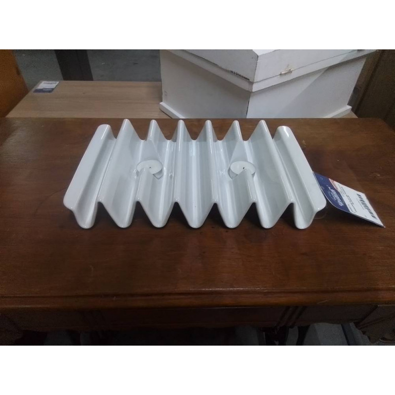 CHAUFFE PLAT EN FAIENCE BLANCHE