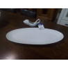 PLAT OVAL ET SAUCIERE A POISSON PORCELAINE BLANCHE