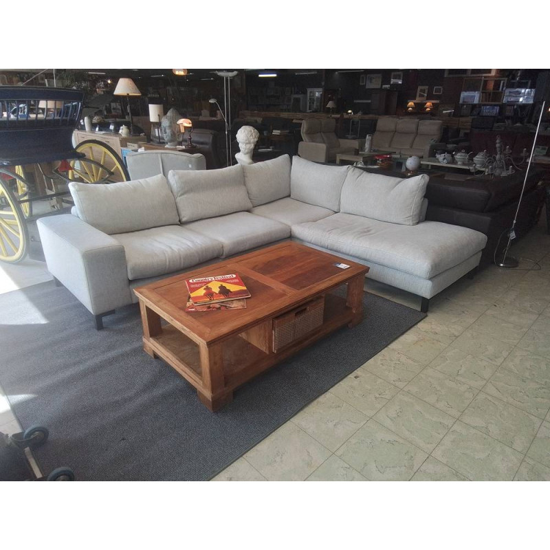 SALON D ANGLE TISSU BEIGE