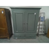 ARMOIRE LINGERE 2 PORTES PEINT EN VERT