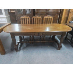 TABLE OVALE CHENE MASSIF...