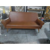 CANAPE 2 PLACES VINTAGE SKAI BRUN