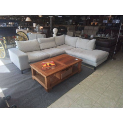 SALON D ANGLE TISSU BEIGE