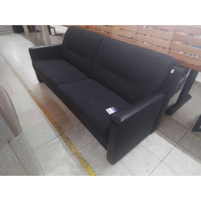CANAPE 3 PLACE TISSU GRIS FONCE