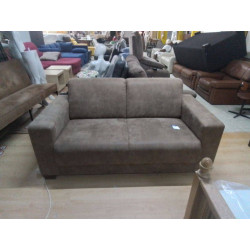 CANAPE 2 PLACES TISSU BRUN