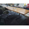 TABLE RECTANGULAIRE VINTAGE PIEDS CHROMES 250X120