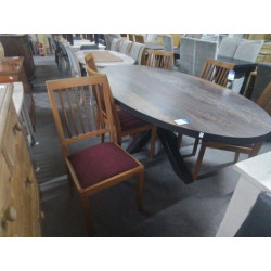 SERIE DE 6 CHAISES PIN ET...