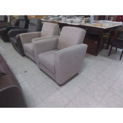 FAUTEUIL CLUB TISSU GRIS CLAIR
