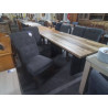 SERIE DE 5 CHAISES TISU GRIS 