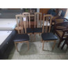 SERIE DE 6 CHAISES MODERNES ASSISE SKAI NOIR 