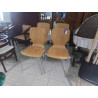 SERIE DE 4 CHAISES EMPILABLES 