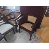 SERIE DE 4 FAUTEUILS BOIS EXOTIQUE 