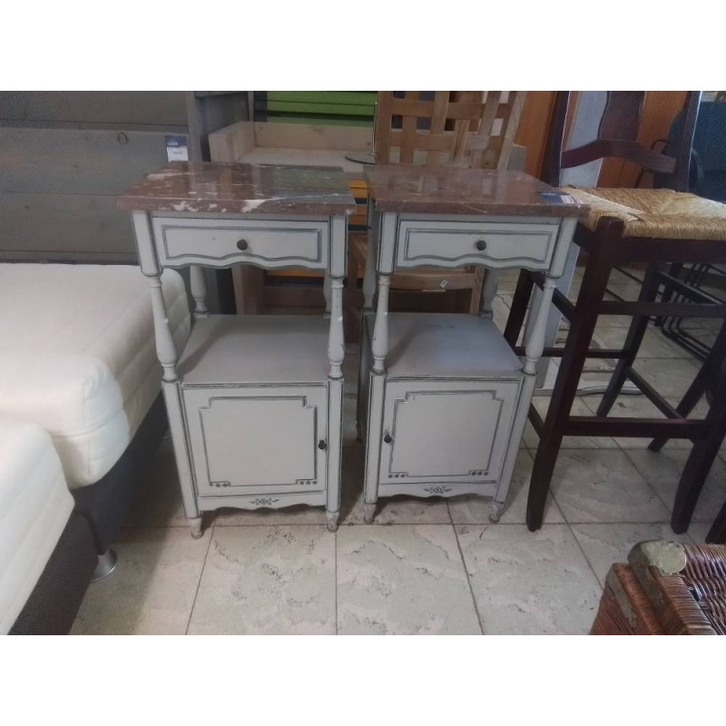 PAIRE DE CHEVETS ANCIENS PATINES