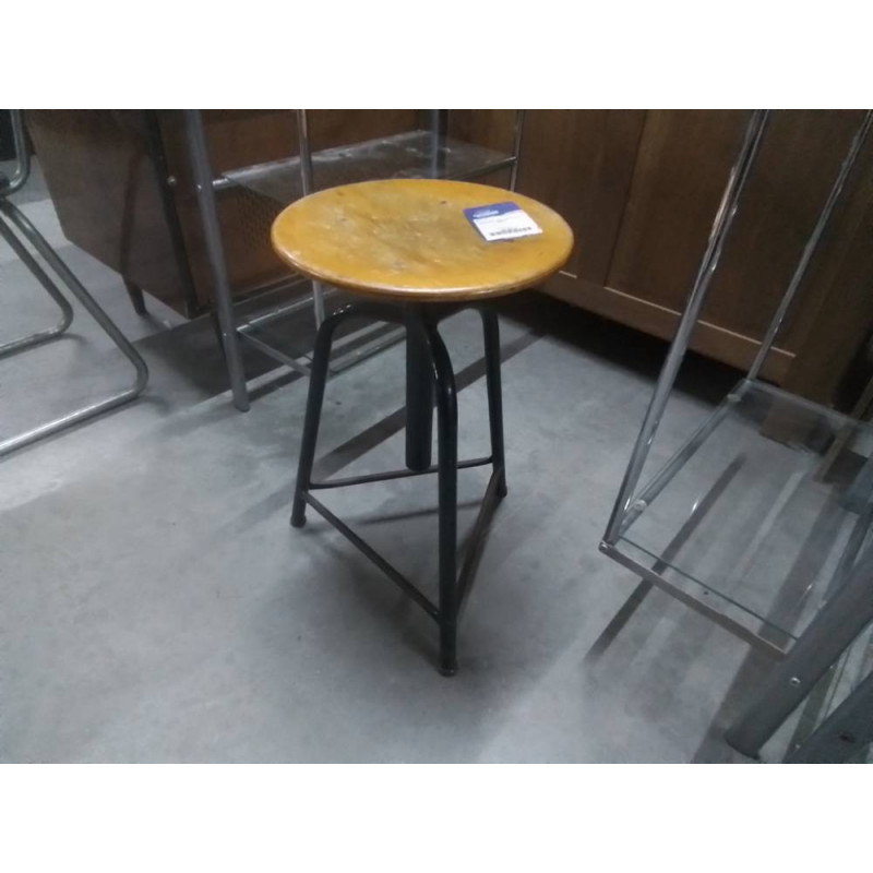 TABOURET REGLABLE BOIS ET METAL