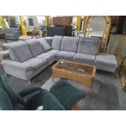 SALON D ANGLE TISSU GRIS...