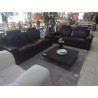 SALON CUIR BRUN FONCE ITALSOFA 2+2 DONT 2 RELAX MANUELS