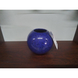 VASE BOULE CERAMIQUE BLEUE