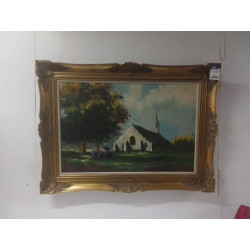 HUILE SUR TOILE BEGUINAGE...