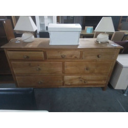 BUFFET BAS 7 TIROIRS TECK MASSIF