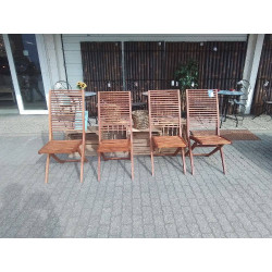 SERIE DE 4 CHAISES PLIANTES...