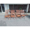 SERIE DE 4 CHAISES PLIANTES EN TECK 