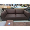 CANAPE 2 PLACES PROMINENT TISSU BRUN ETAT NEUF