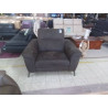 FAUTEUIL CLUB TISSU BRUN 