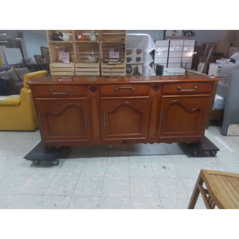DRESSOIR FINITION MERISIER 3 PORTES 3 TIROIRS 
